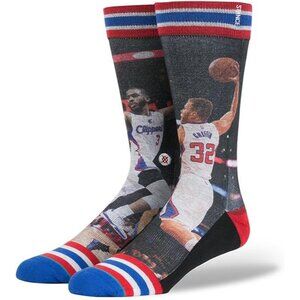 Stance Mens NBA Players Clippers Griffin Paul Crew Socks Blue Size Large 9-12